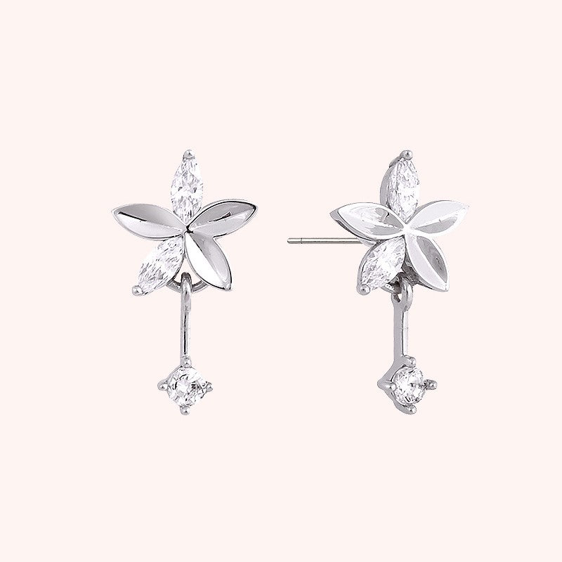 CLUE - Spring Flower Silver Earrings