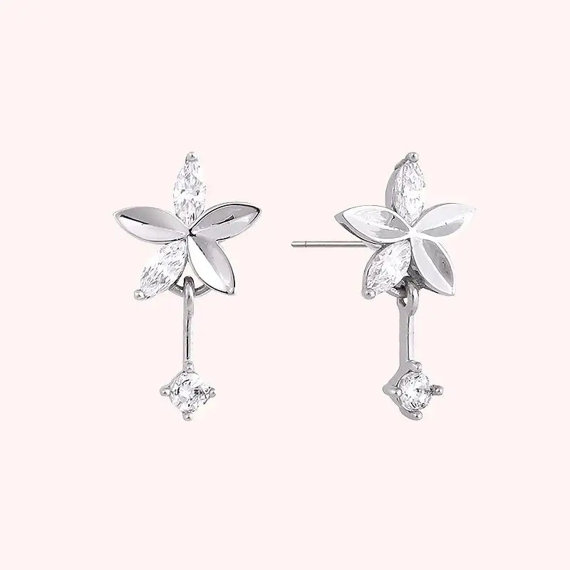 CLUE - Spring Flower Silver Earrings - CLUE - Jewelry - Harumio