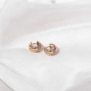 CLUE - Bold One Touch Rose Gold Earrings - CLUE - Jewelry - Harumio