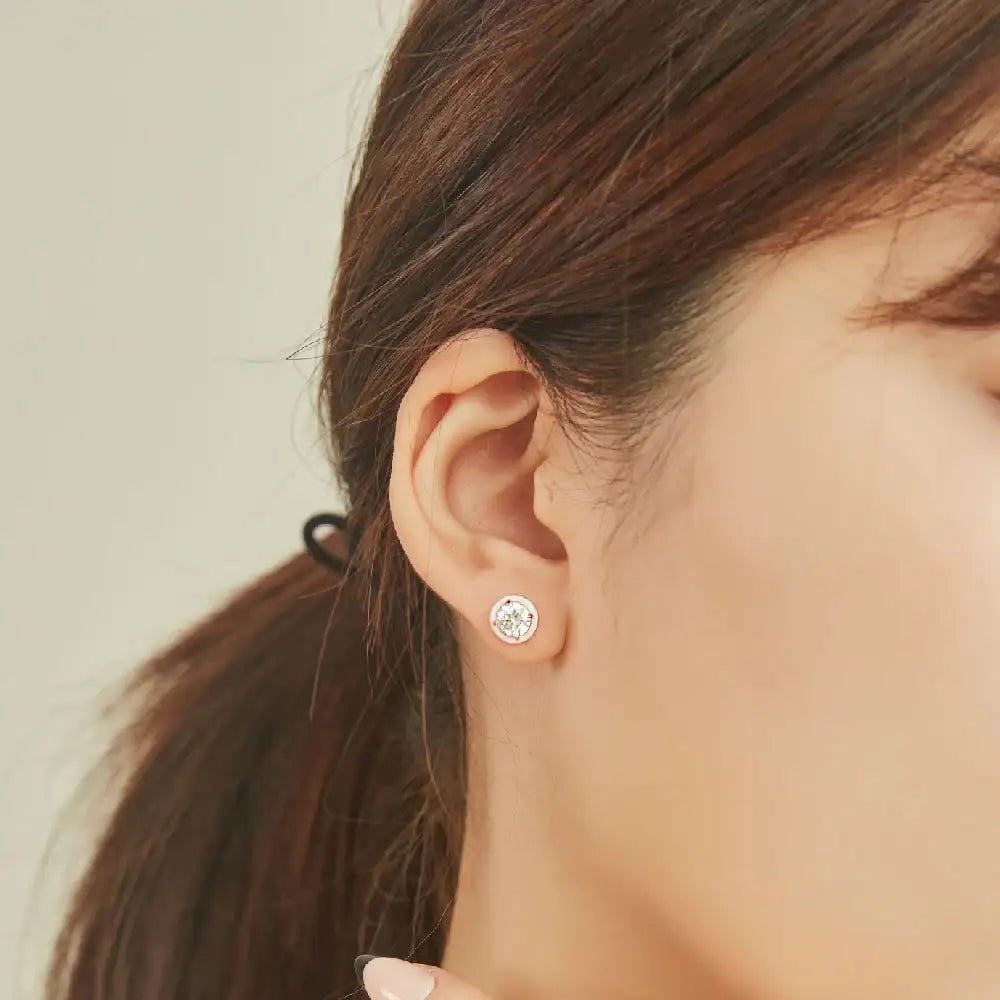 CLUE - Collection Color One Point Silver Earrings - CLUE - Jewelry - Harumio