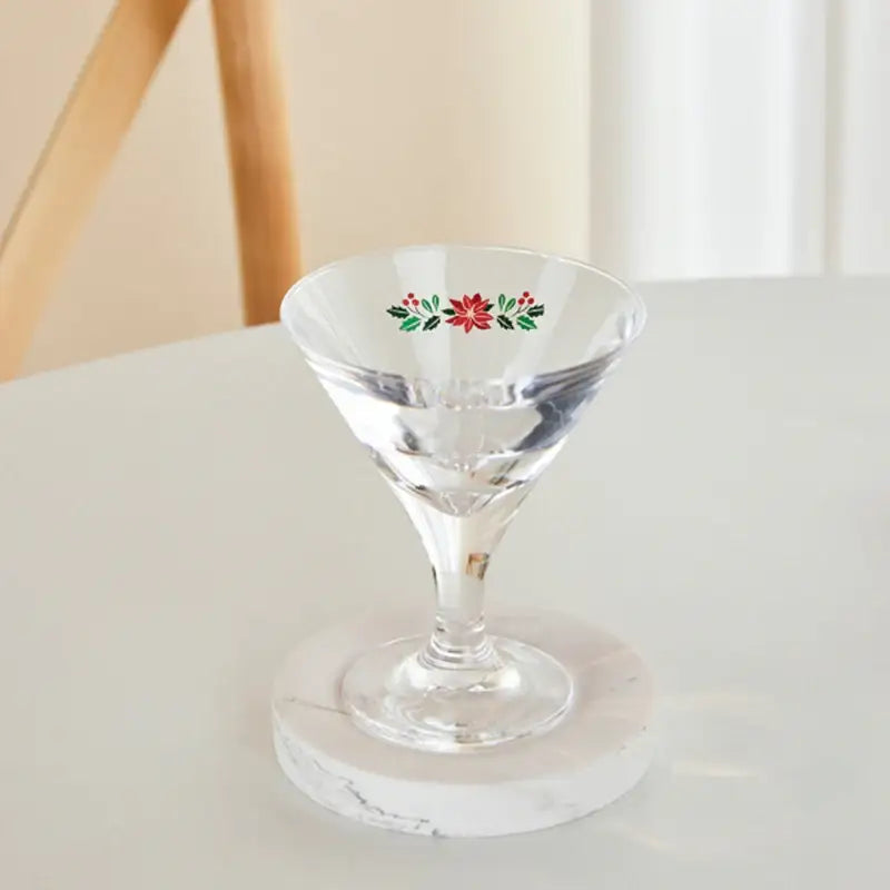 Korean Winter Flower - Acrylic Mini Martini Glass - Modern House - Home & Living - Harumio