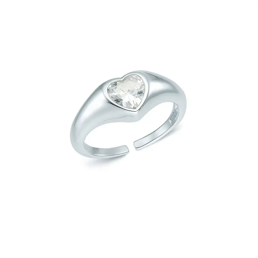 OST - Bold Heart Silver Ring - OST - Jewelry - Harumio