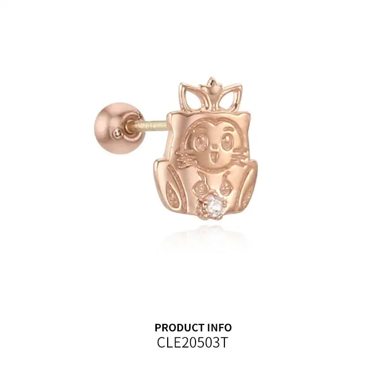 Saint Tail x Clue - Cutie Ruby 10K Gold Piercing - CLUE - Jewelry - Harumio