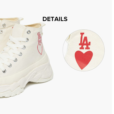 MLB - Chunky High Heart LA Sneakers (Ivory)