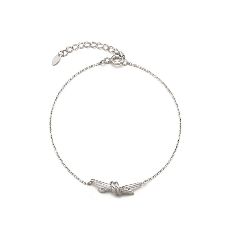 OST - Unique Twisted Round Silver Bracelet