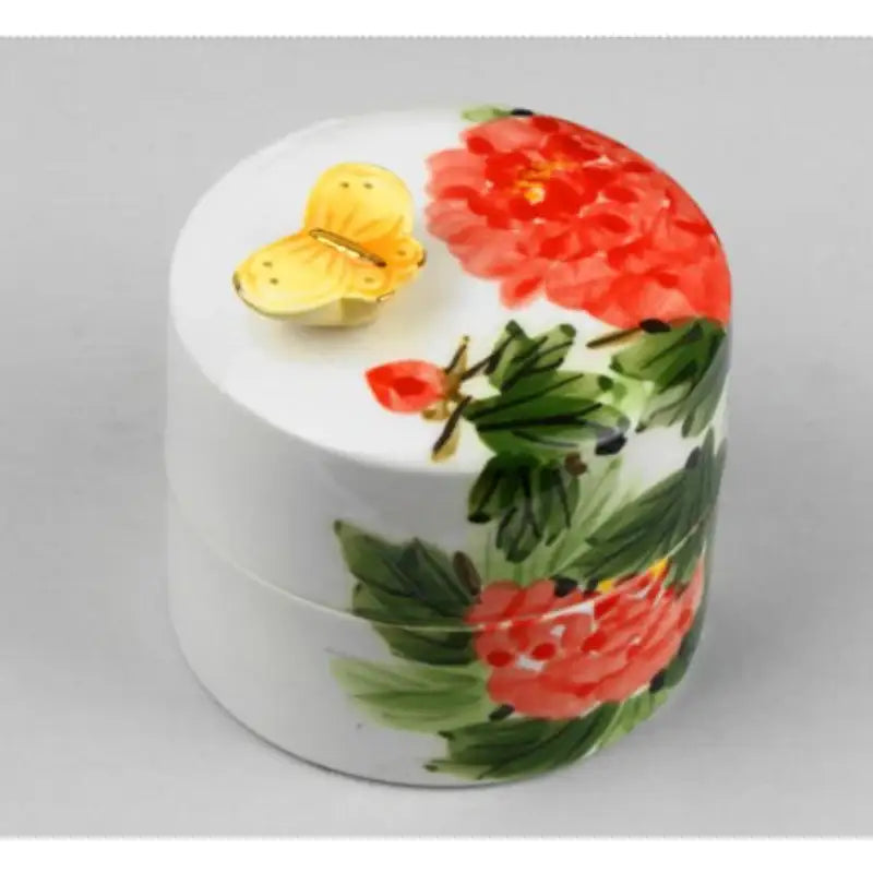 HK Studio - Hand Painted Peony Musical Jewelry Box - HK Studio - Music Box - Harumio