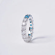 OST - POPTS Collection Sky Blue Half Stone Eternity Ring - OST - Jewelry - Harumio