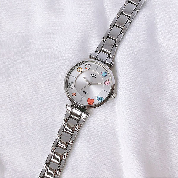 BT21 x OST - Silver Metal Watch - Group - BT21 - Watches - Harumio