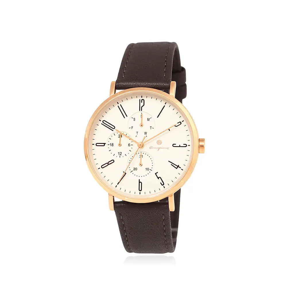 OST - Jean Brown Men's Couple Leather Watch - OST - Watch - Harumio