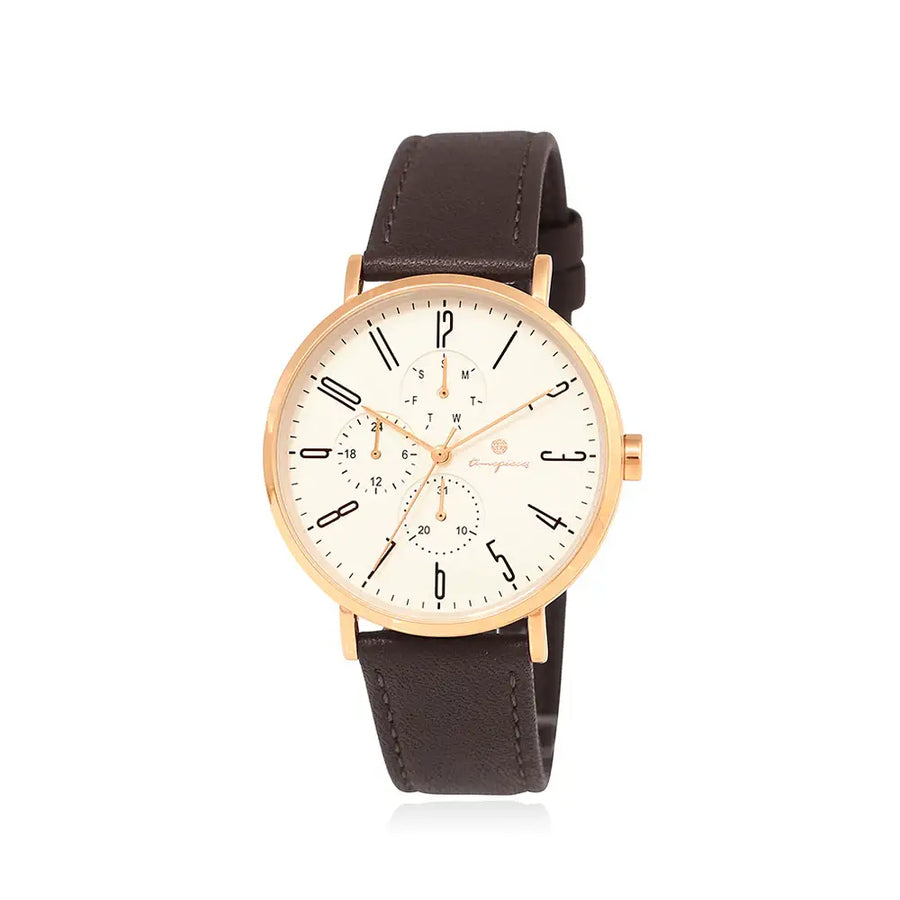 OST - Jean Brown Men's Couple Leather Watch - OST - Watch - Harumio