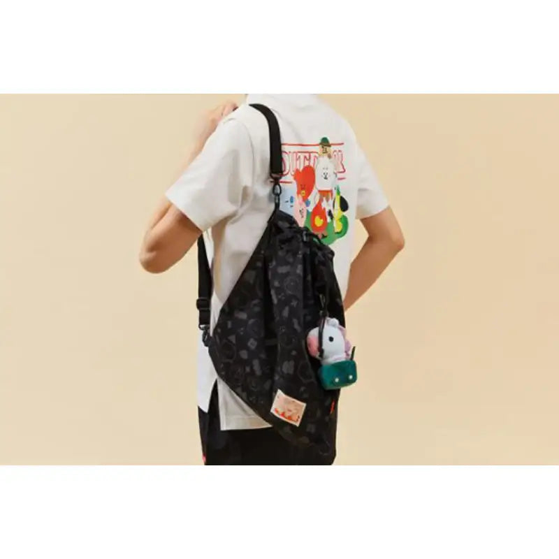 BT21- Baby Green Planet Pattern Shoulder Bag - LINE FRIENDS - Bags - Harumio
