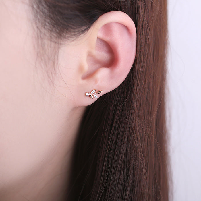 OST - Crescent Moon Flower Ear Piercing Set