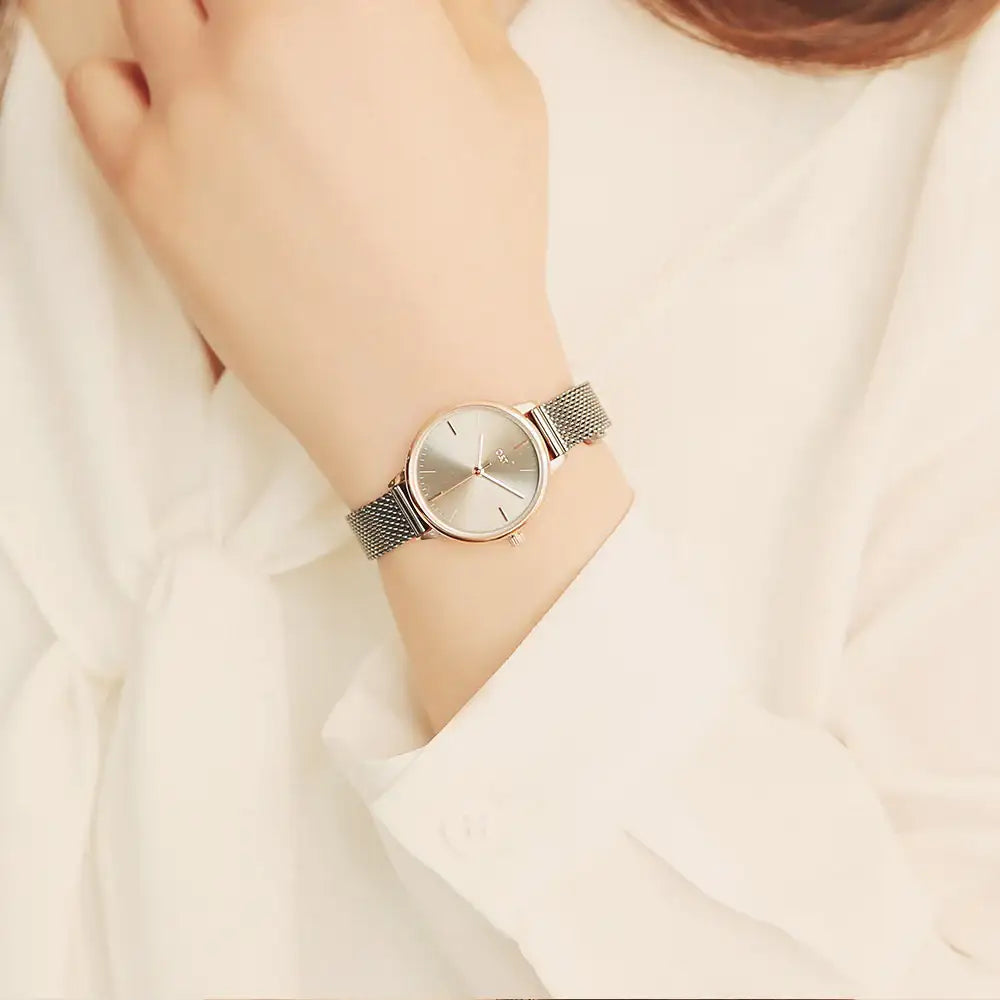 OST - Chic Black Women's Mesh Watch (Love Blossom) - OST - Watch - Harumio