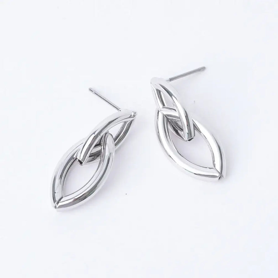 OST - Charming Double Ring Silver Earrings - OST - Jewelry - Harumio