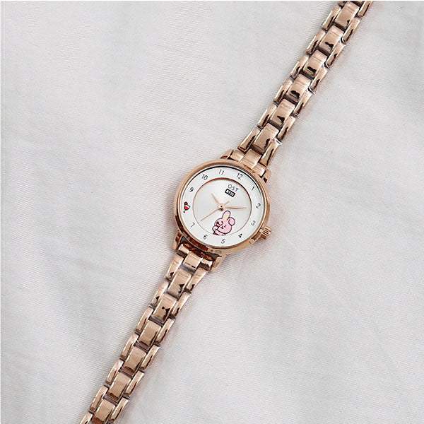 BT21 x OST - Rose Gold Metal Watch - Cooky - BT21 - Watches - Harumio