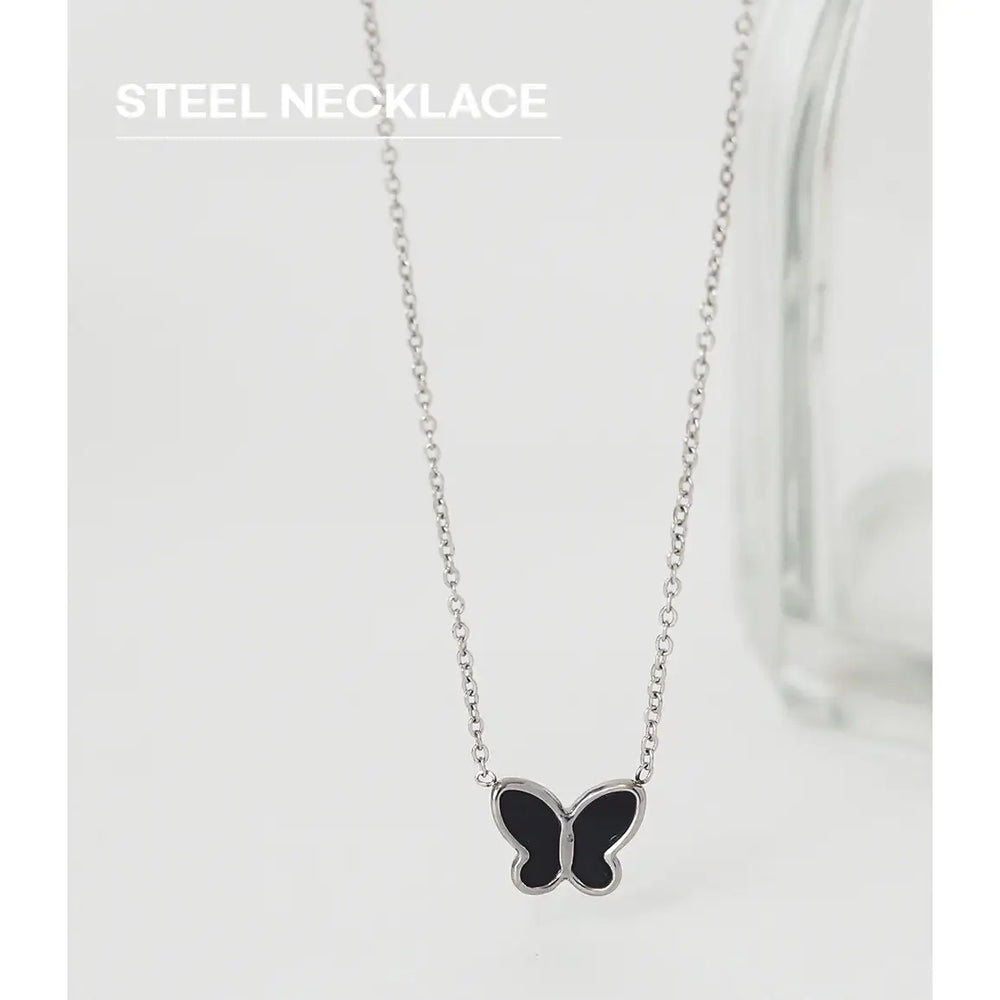 OST - Black Butterfly Necklace - OST - Jewelry - Harumio