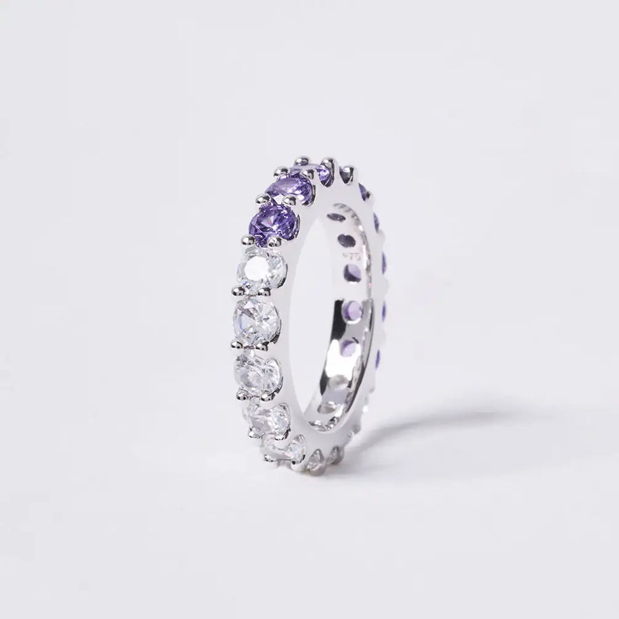 OST - POPTS Collection Eternity Purple Half Stone Basic Ring - OST - Jewelry - Harumio