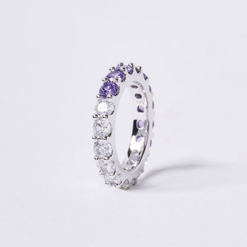 OST - POPTS Collection Eternity Purple Half Stone Basic Ring