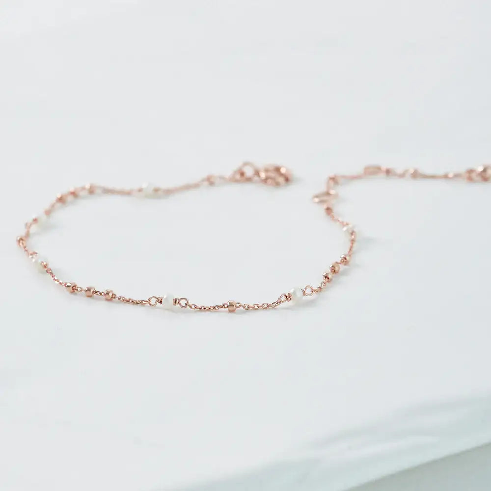 CLUE - Wish Spell Natural Stone Freshwater Pearl Silver Bracelet - CLUE - Jewelry - Harumio