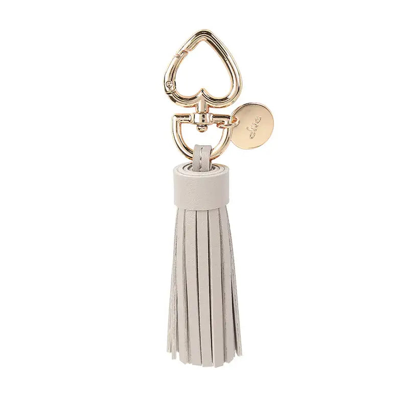CLUE - Lovely Heart Gray Tassel Key Ring - CLUE - Accessories - Harumio