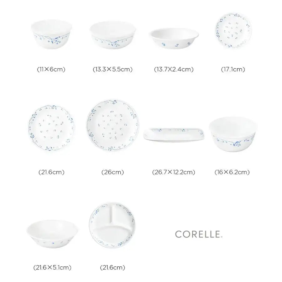 Corelle - Provincial Blue Tableware Set (34 pcs) - Corelle - Home & Living, Accessories - Harumio