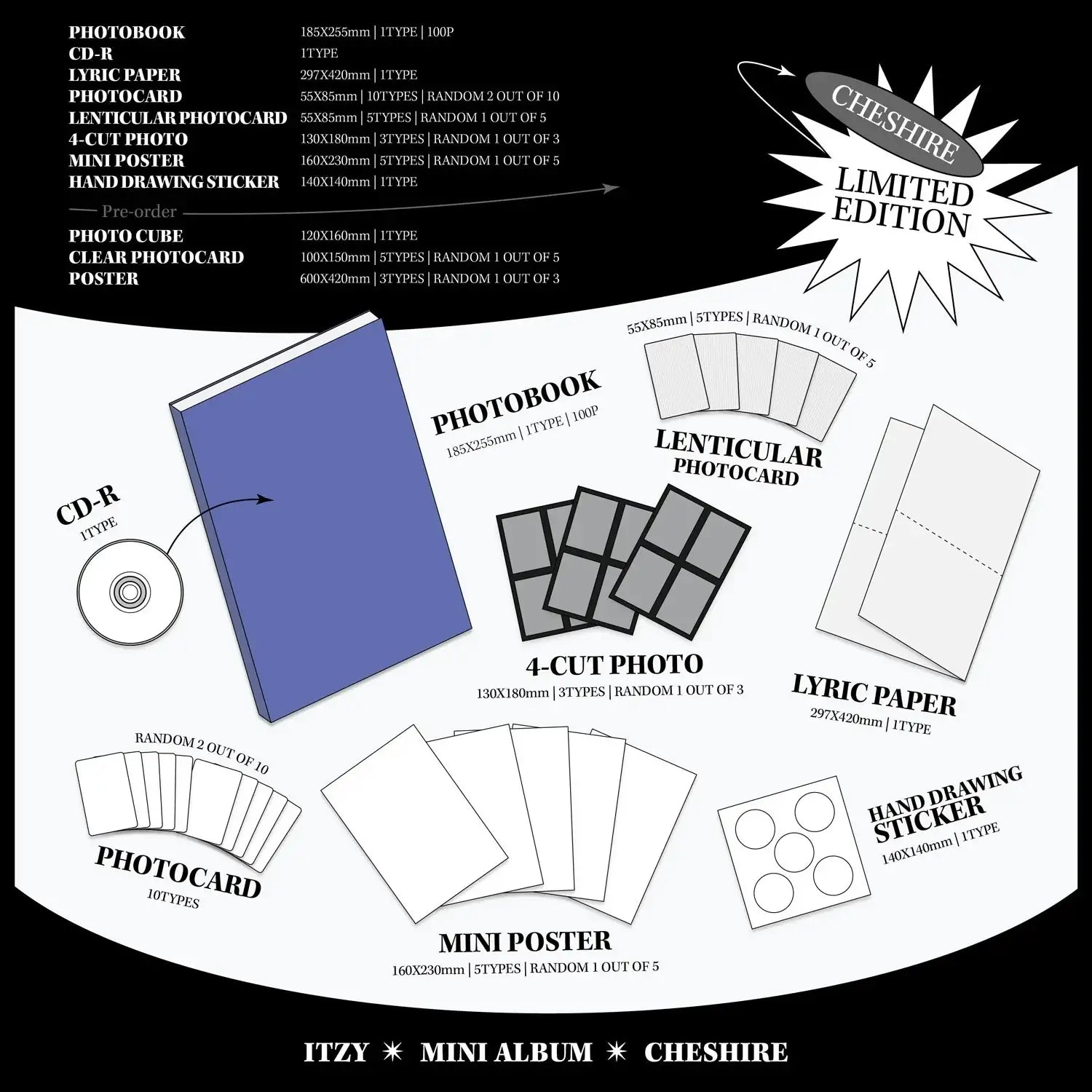 ITZY - Cheshire : 6th Mini Album (Limited Edition) - ITZY - Album - Harumio