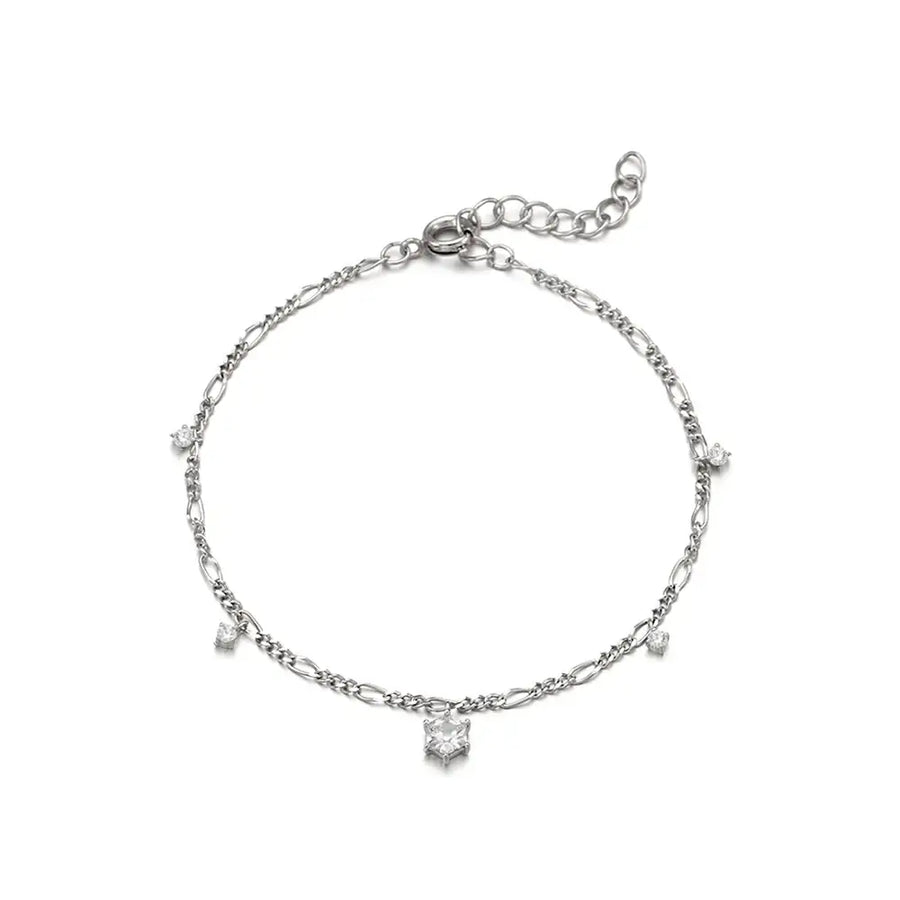 CLUE - Shining Cubic Silver Bracelet - CLUE - Jewelry - Harumio