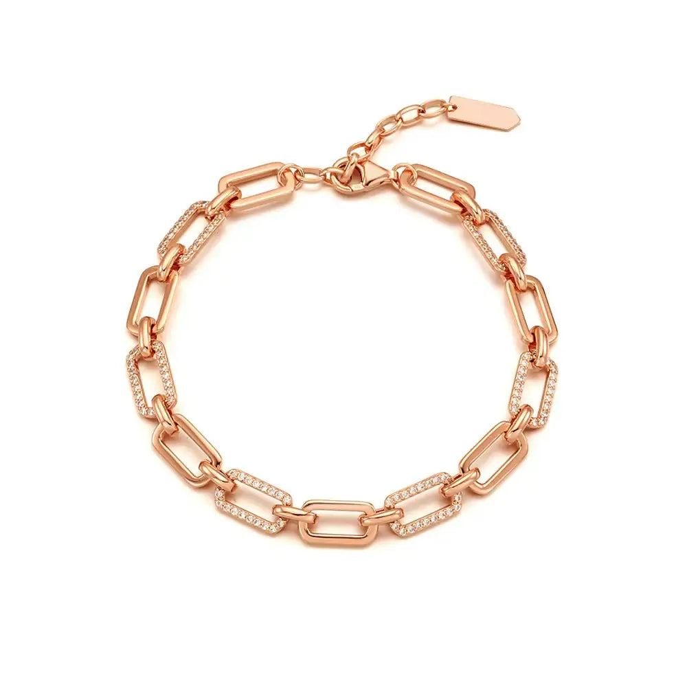 OST - Link Chain Rose Gold Bracelet