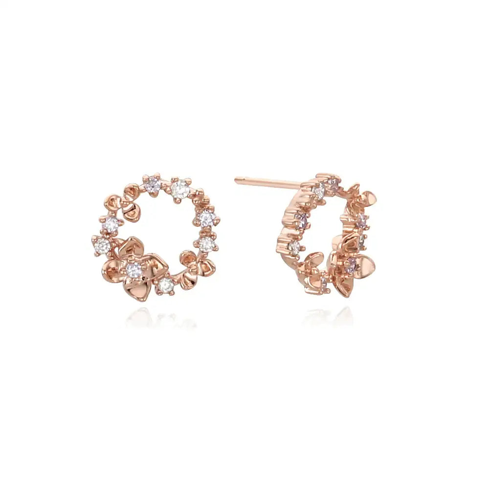 CLUE - Breeze Hydrangea Petal Silver Earrings - CLUE - Jewelry - Harumio