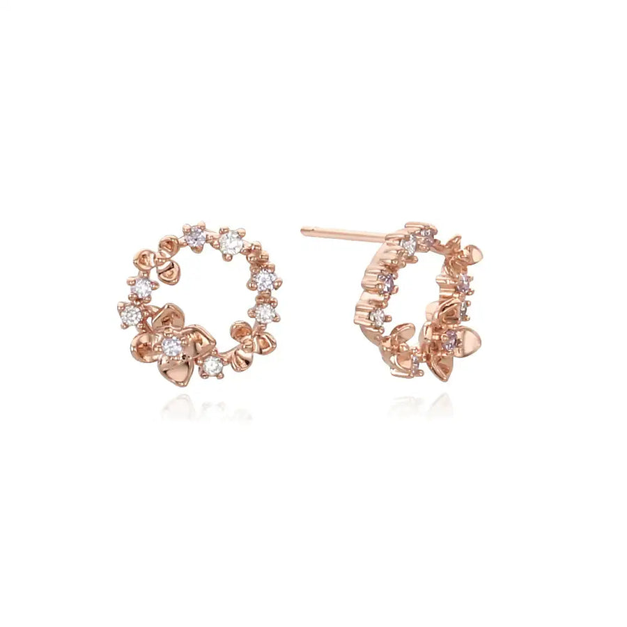 CLUE - Breeze Hydrangea Petal Silver Earrings - CLUE - Jewelry - Harumio