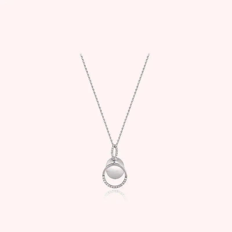CLUE - Double Circle Silver Necklace - CLUE - Jewelry - Harumio