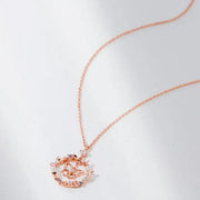 CLUE - Laurel Circular Butterfly Rose Gold Necklace - CLUE - Jewelry - Harumio
