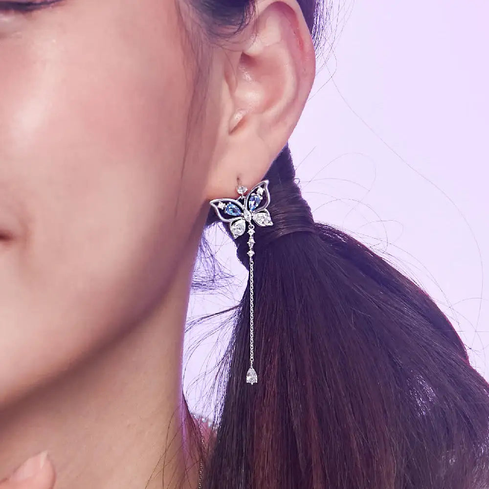CLUE - Butterfly Blue Summer Dream Earrings - CLUE - Jewelry - Harumio