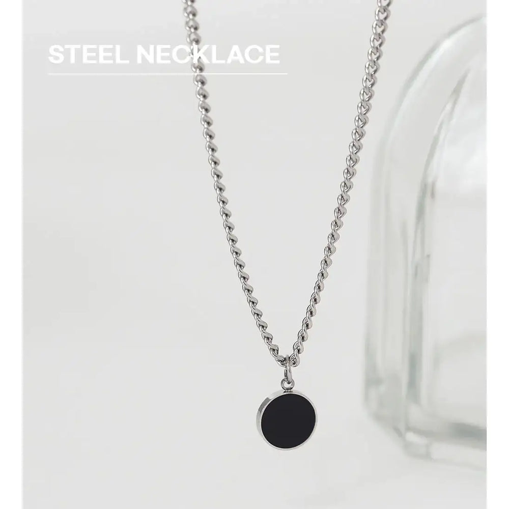 OST - Black Round Necklace - OST - Jewelry - Harumio