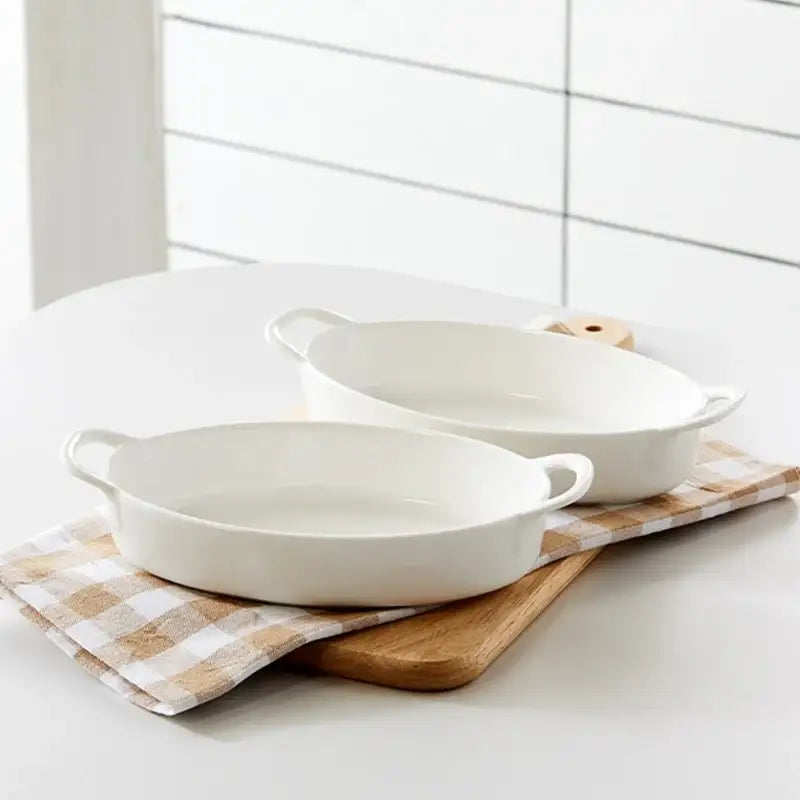 Korean ON - Everyday Gratin Dish With Handles 2P Set - Modern House - Tableware Set - Harumio