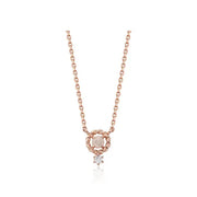 CLUE - Grayrough Diamond Basic Silver Necklace - CLUE - Jewelry - Harumio