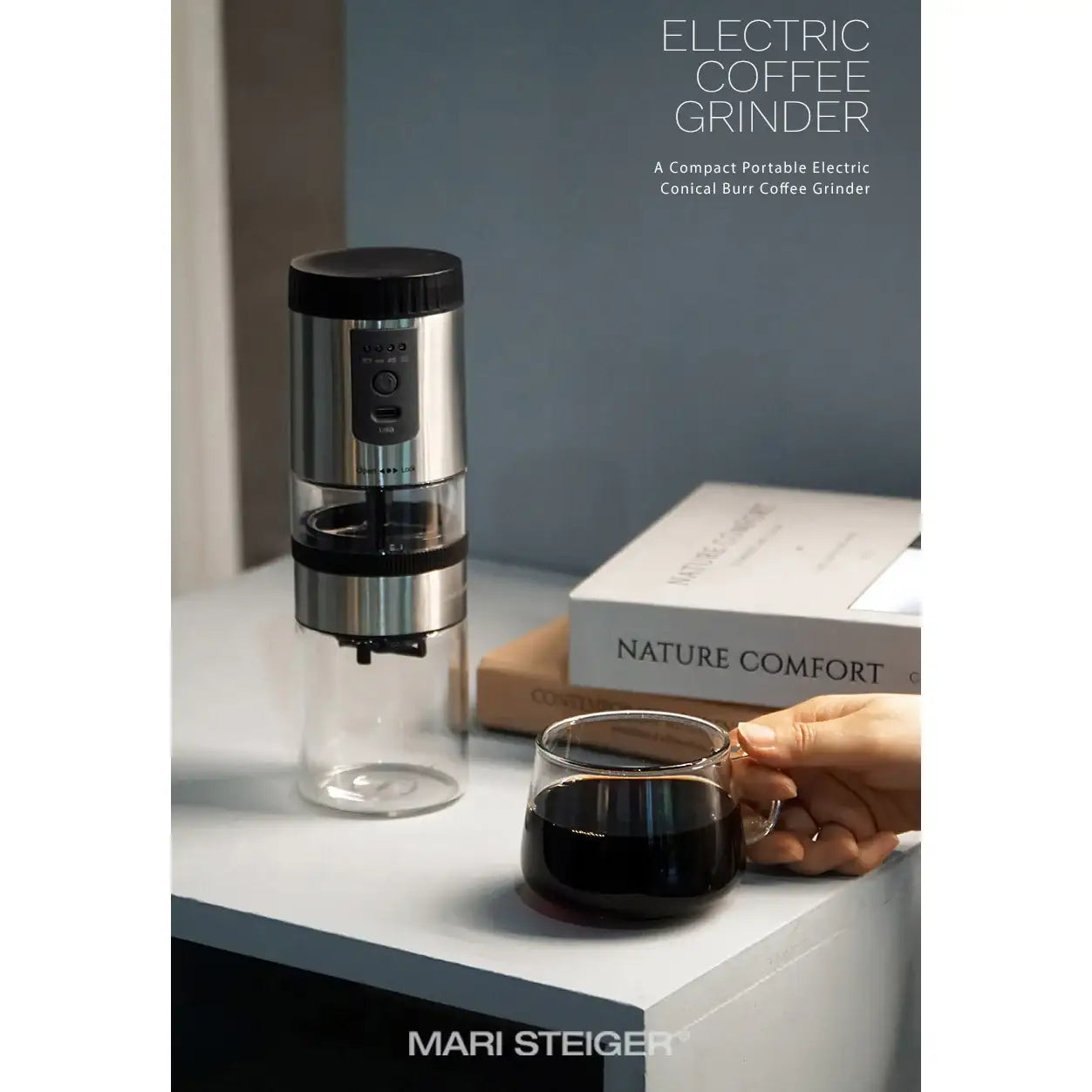 Mari Steiger - LUMI Rechargeable Cordless Electric Coffee Grinder SE60 - Mari Steiger - Home & Living, Accessories - Harumio
