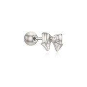 OST - Mini Silver Ribbon Ear Piercing - OST - Jewelry - Harumio