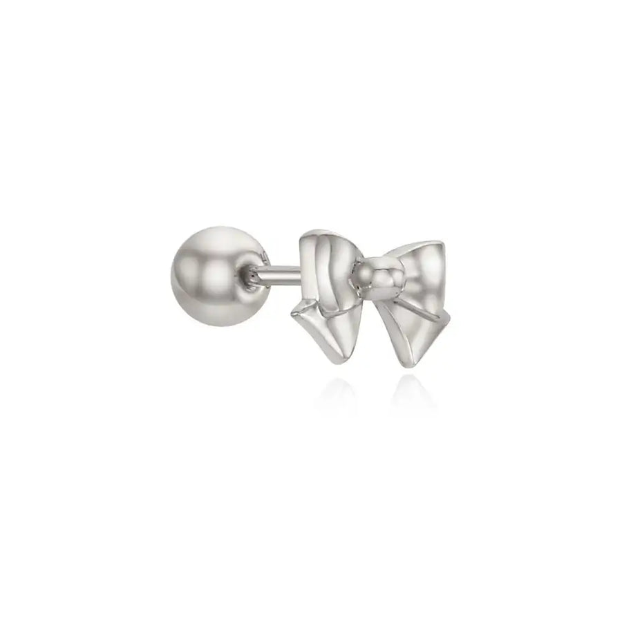 OST - Mini Silver Ribbon Ear Piercing - OST - Jewelry - Harumio