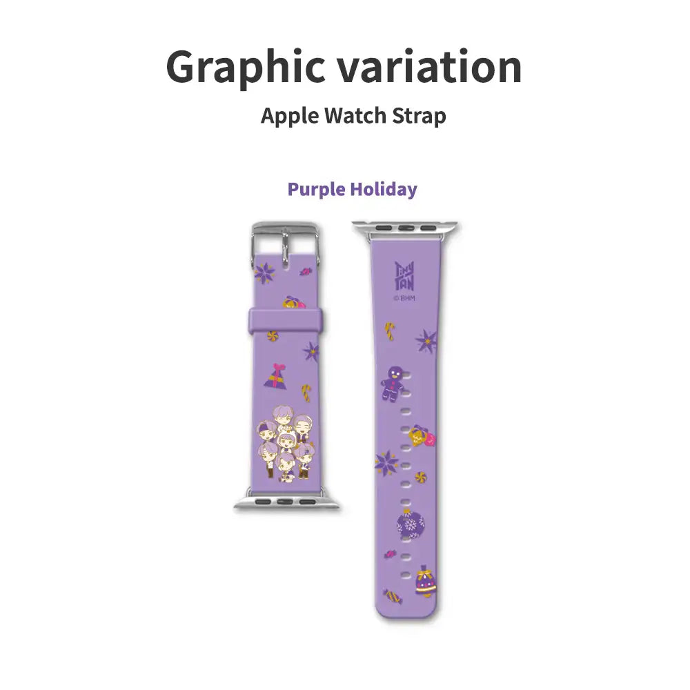 BTS - TinyTAN Purple Holidays Apple Watch Strap - BTS - Accessories - Harumio