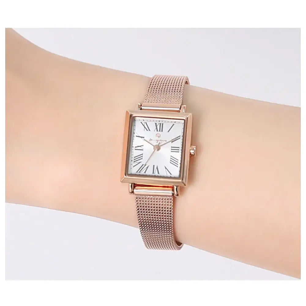 OST - Hall Watch Rose Gold Square Mesh Watch - OST - Watch - Harumio