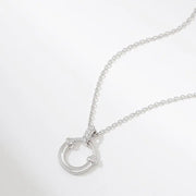 OST - Lucky Lock Horseshoe Silver Necklace - OST - Jewelry - Harumio