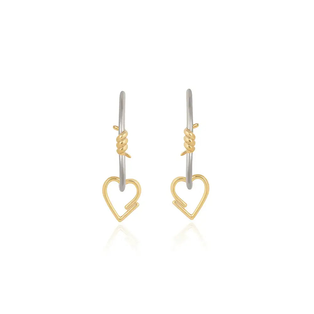 Bloom x Dewey Desert - Heart Knot Silver Ring Earrings - Bloom x Dewey Desert - Jewelry - Harumio