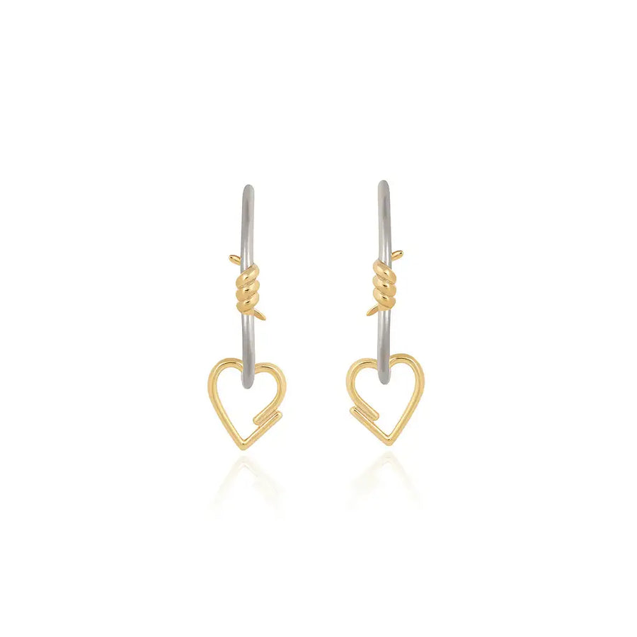 Bloom x Dewey Desert - Heart Knot Silver Ring Earrings - Bloom x Dewey Desert - Jewelry - Harumio