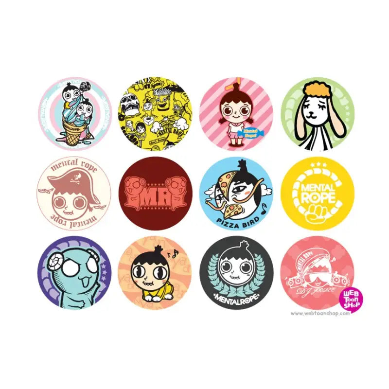 Don't Let Go of the Mental Rope - Pin Button - Webtoon Shop - Badge - Harumio