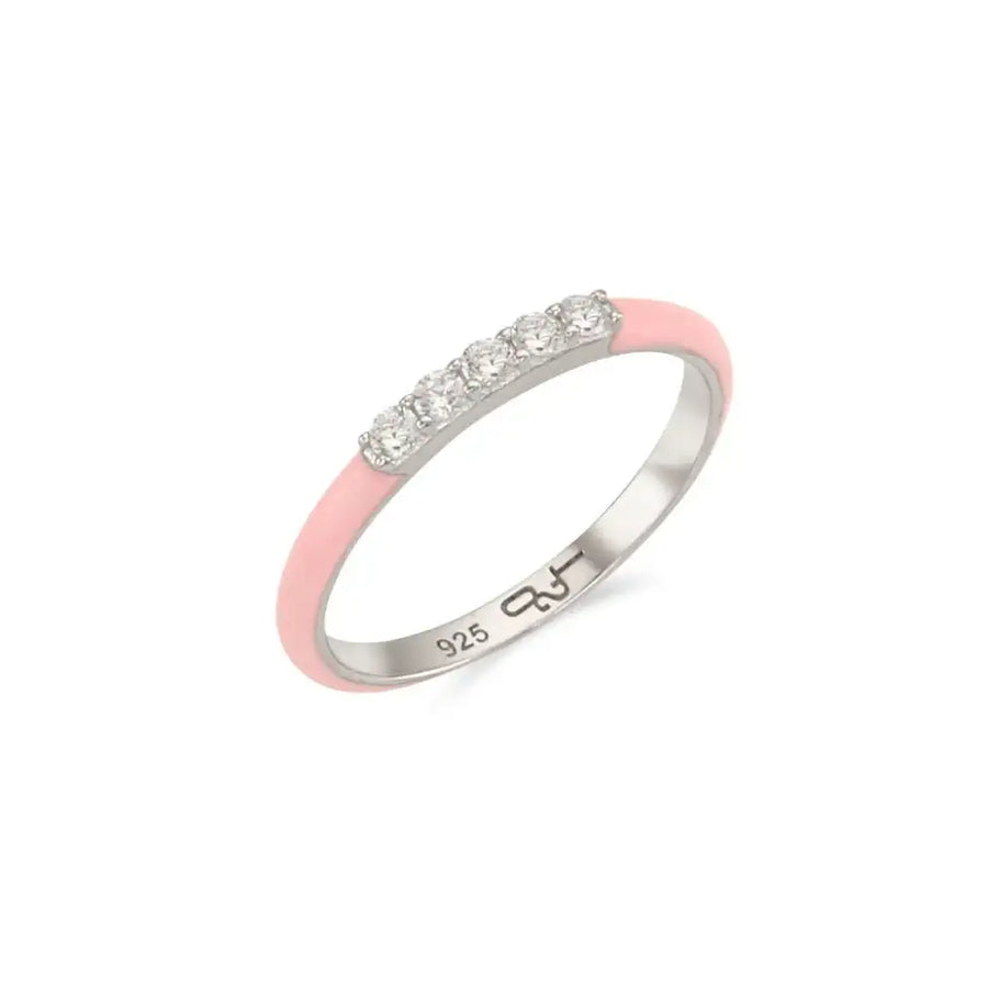 OST - Simple Pink Cubic Ring - OST - Jewelry - Harumio