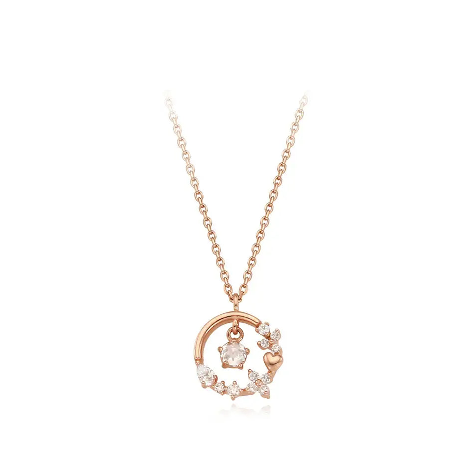 CLUE - Shining Love Silver Necklace - CLUE - Jewelry - Harumio