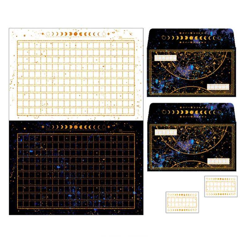 Libet - A5 Gold Leaf Moon Manuscript Set - Libet - Stationary - Harumio