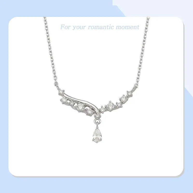CLUE - Sunshine Crystal Silver Necklace - CLUE - Jewelry - Harumio