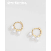 OST - Triple Pearl Point Earrings - OST - Jewelry - Harumio